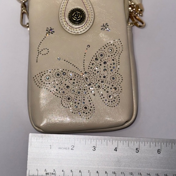 APHISON Mini Cell Phone Purse vegan leather cream - Picture 7 of 7
